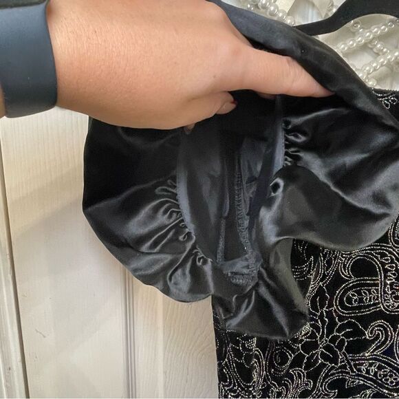 Vintage Black & Silver Dress - Picture 4 of 12